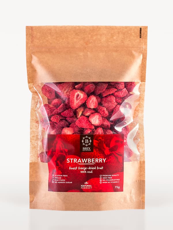 Frystorkad frukt - Jordgubbar 75g