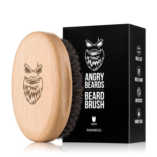 ANGRY BEARDS - SKÄGGBORSTE I TRÄ MED GALTBORST
