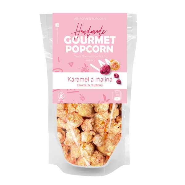 Popcorn - Karamell och hallon